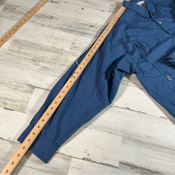 Columbia PFG Men’s Bonehead Long Sleeve Button Shirt Blue Size 2XL Fishing - Picture 6 of 8